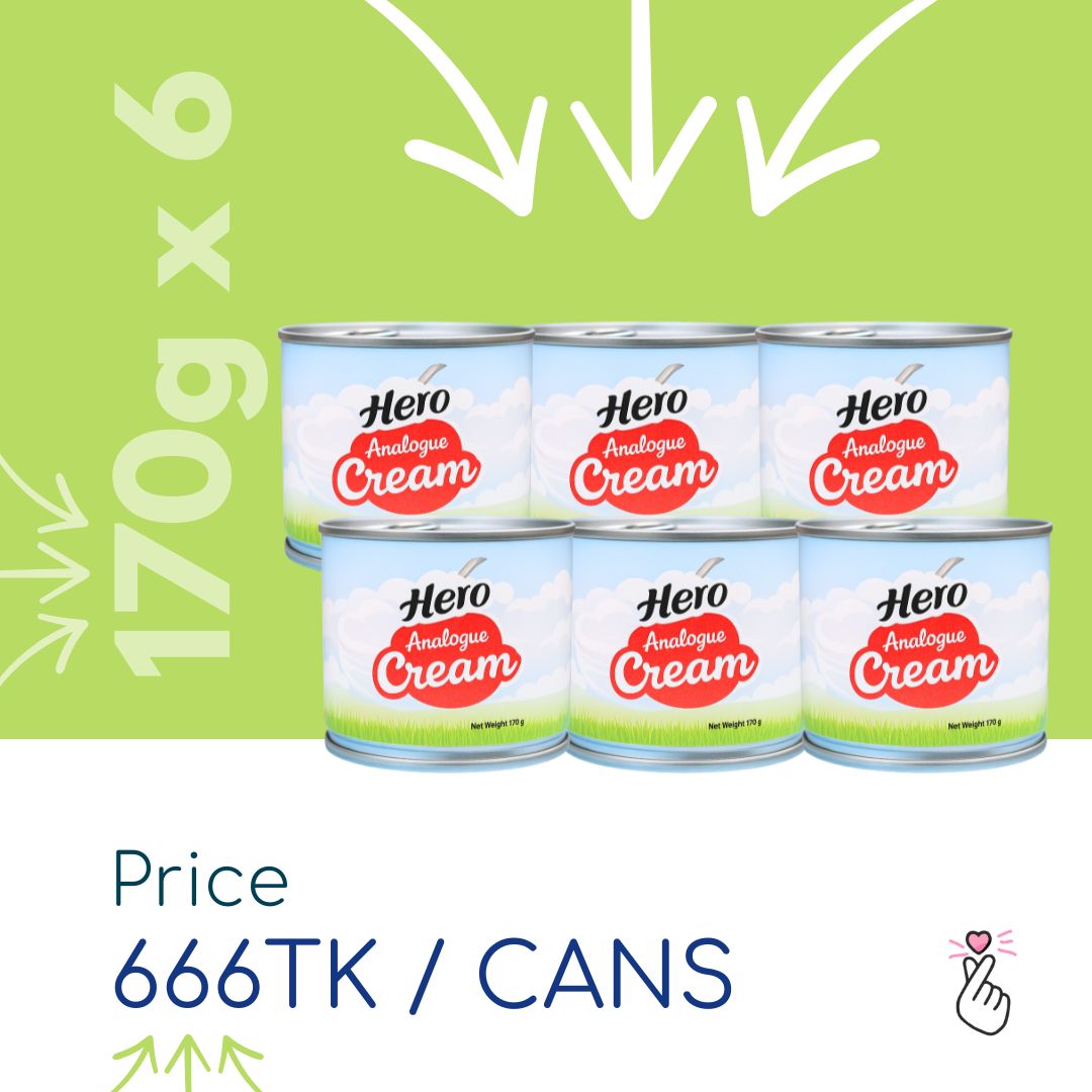 6 x Hero Analogue Cream 170g (1 x 6 Cans)