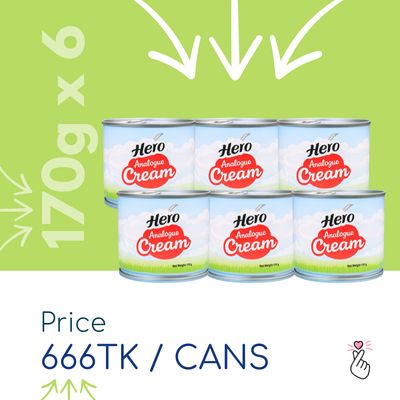 6 x Hero Analogue Cream 170g (1 x 6 Cans)