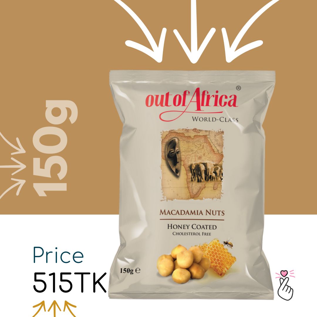 OOA Macadamia Nuts - Honey Coated 150g