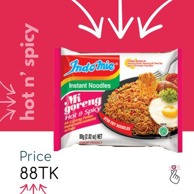 Indomie Hot n&#39; Spicy - (Expiry 14/06/26)