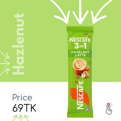 Nescafe Malaysia 3in1 Sachets - Hazlenut