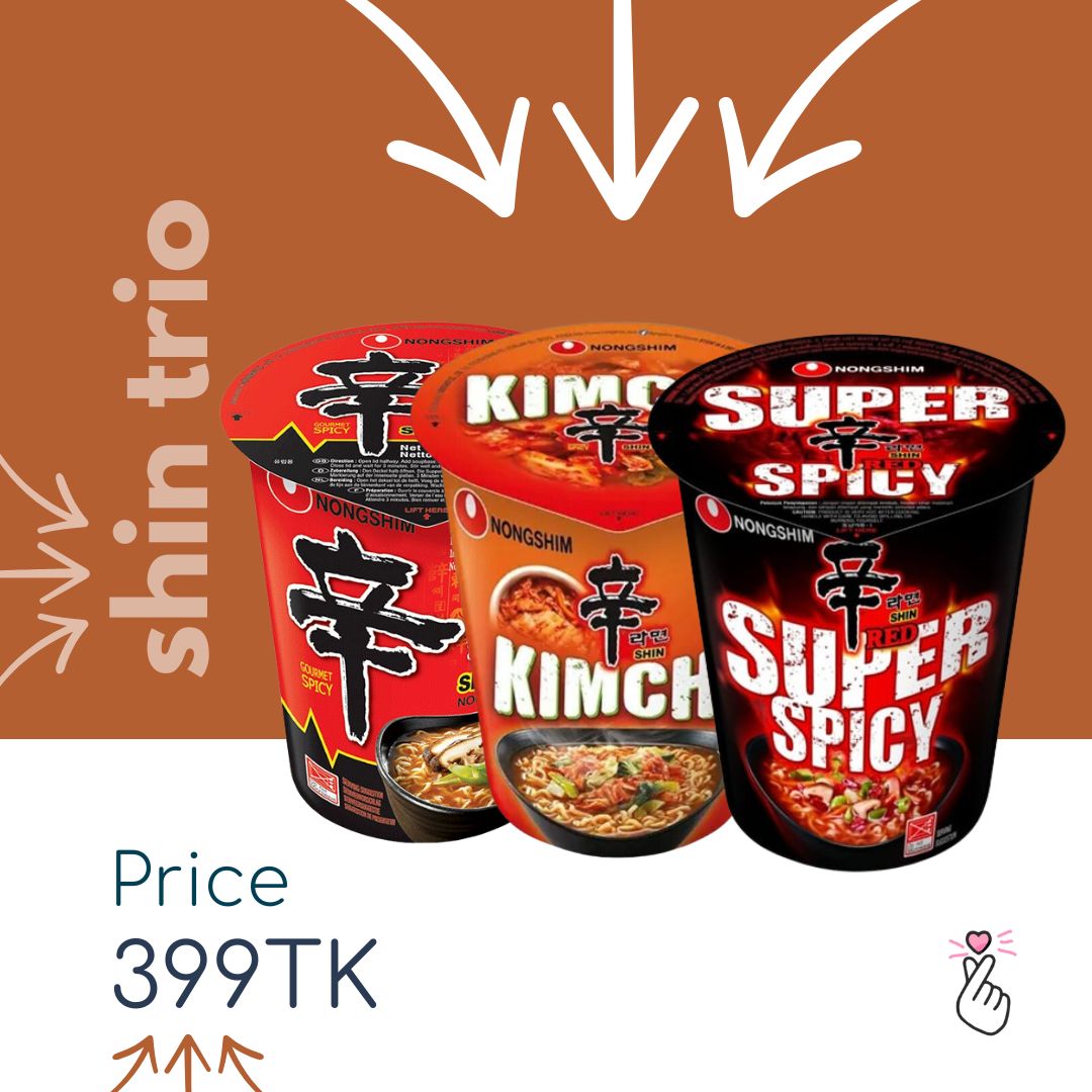 Nongshi Shin Cip Trio (Shin + Shin Kimchi + Shin Red Spicy) Halal