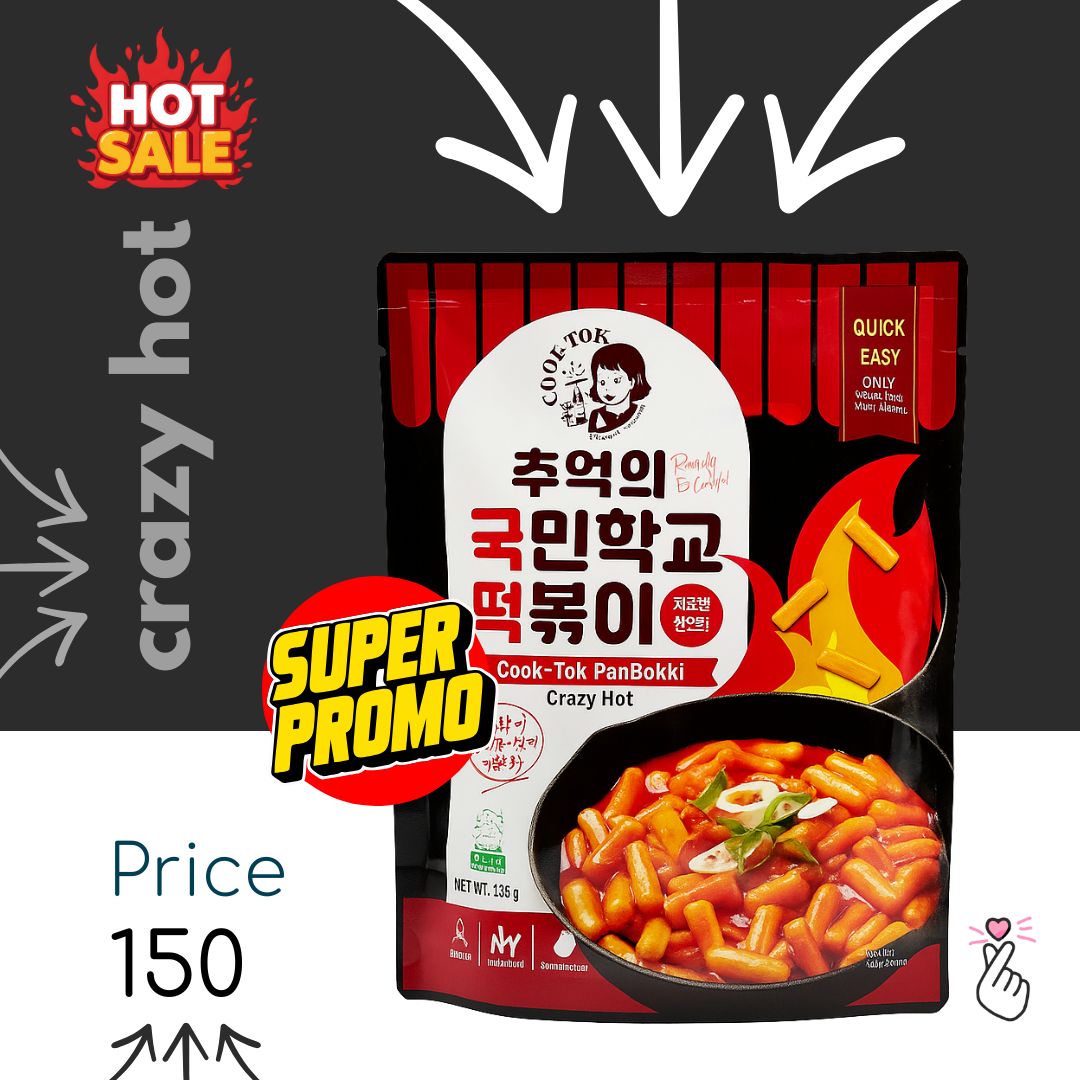 [SUPER SALE 50% OFF] Cook-Tok: Crazy Hot Packet 135g {Expiry Feb2026}