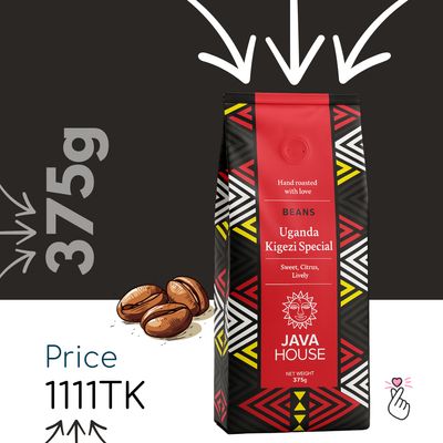 JAVA House Coffee Beans – Uganda Kigezi Special (375g)