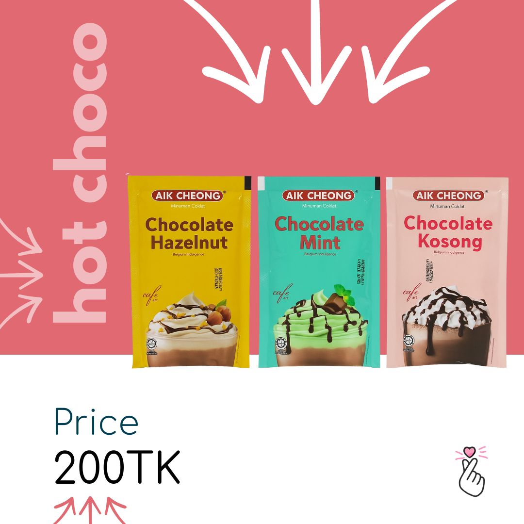 AIK Cheong Hot Choco Trio - Hazlenut + Kosong + Mint