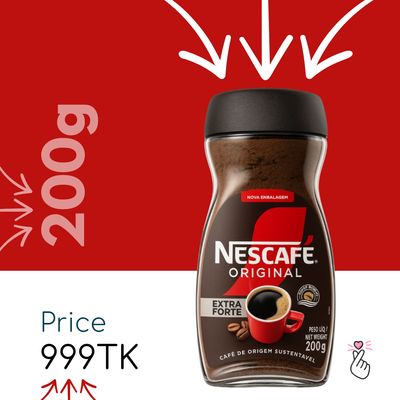 Nescafe Original Extra Forte - 200g (Brazil) (Expiry 01/09/2026)