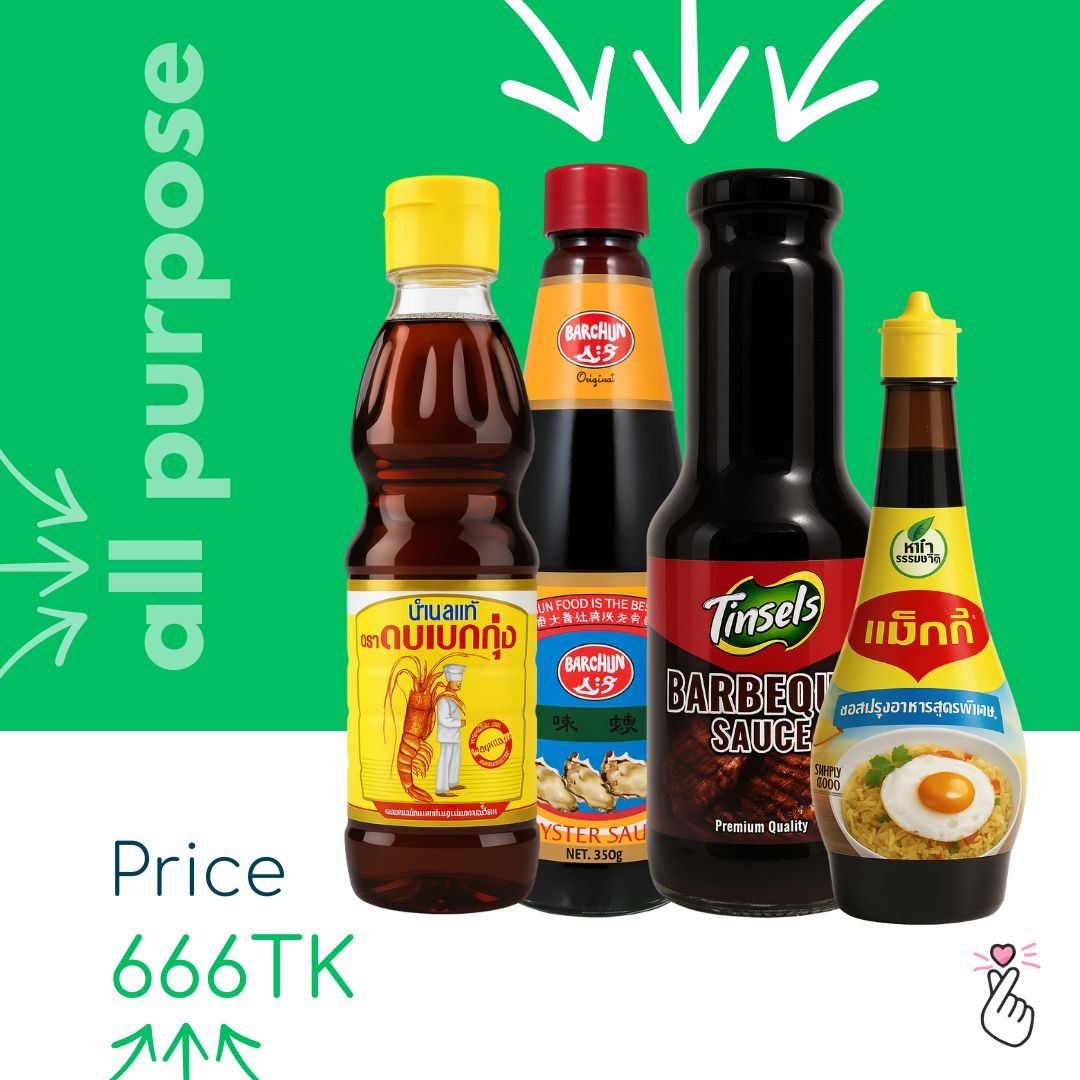 QUADRA SAUCE OFFER - BBQ + Oyster + Dipping + Fish