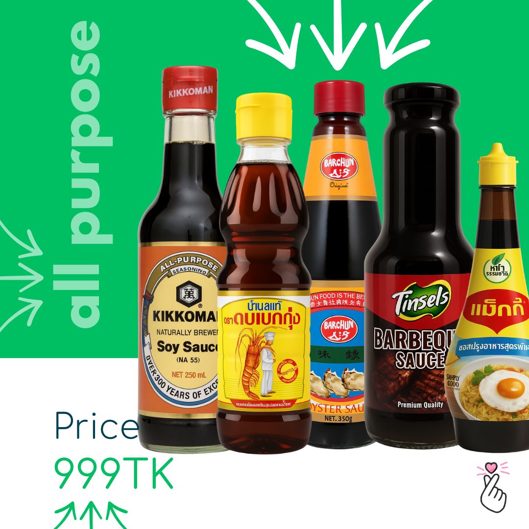 PENTA SAUCE OFFER - SOY + BBQ + Oyster + Dipping + Fish