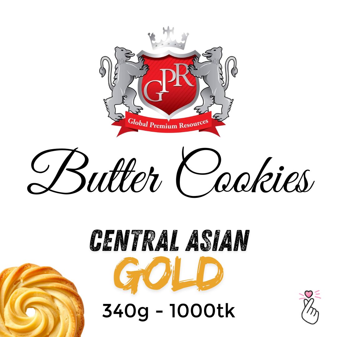 GPR Butter Cookies - GOLD 340g - Central Asian Design