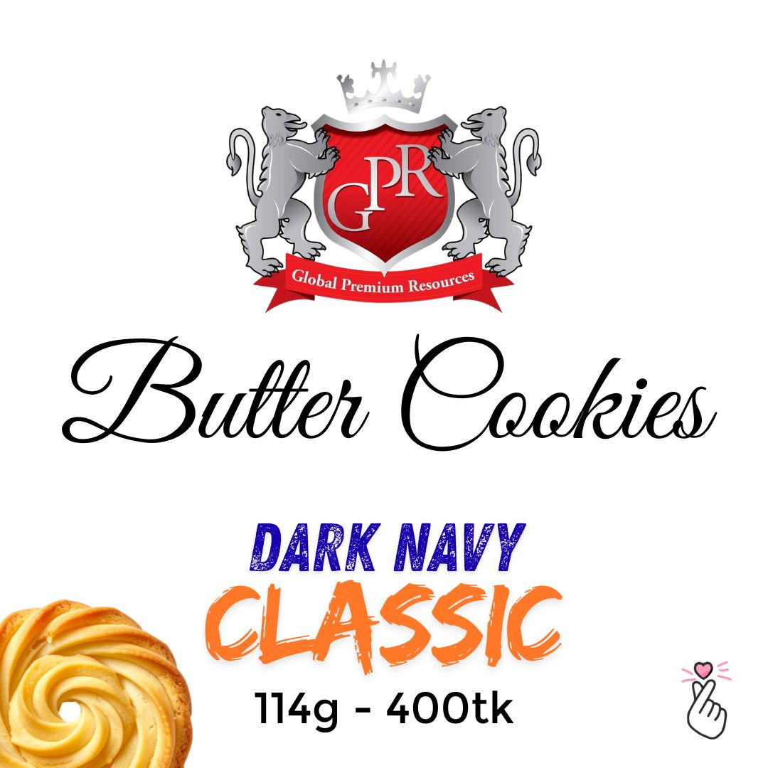 GPR Butter Cookies - CLASSIC 114g - Dark Navy Design