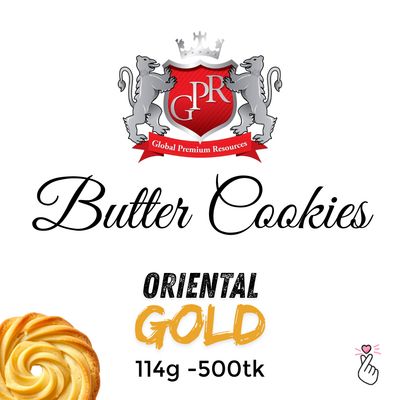 GPR Butter Cookies - GOLD 114g - Oriental Design