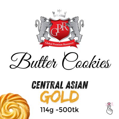 GPR Butter Cookies - GOLD 114g - Central Asian Design