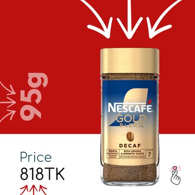 Nescafe Gold Blend DECAF SA 95g - Expiry: Apr 2027