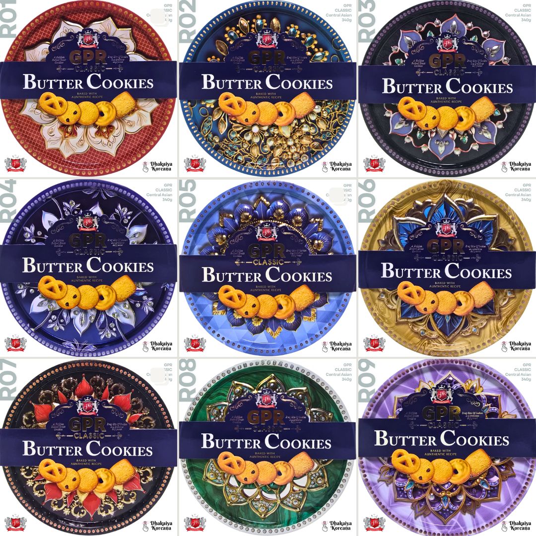 GPR Butter Cookies - CLASSIC 340g - Central Asian Design