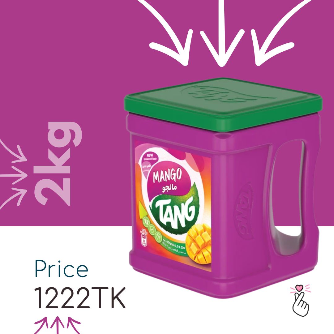 2 Kg Tub - TANG Mango (Expiry: 19/03/26)
