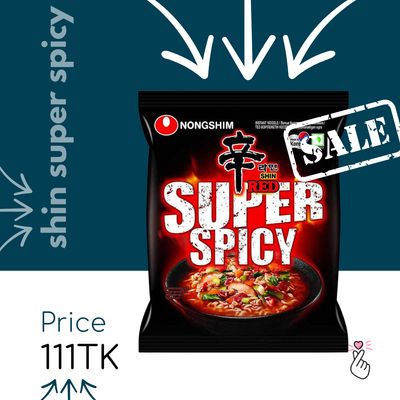 Nongshim Single Packs - Shin Super Spicy RED (no Halal logo) (Expiry: 19:02:2026)