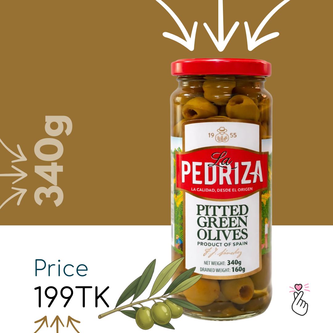 La Pedriza Pitted Green Olives 340g