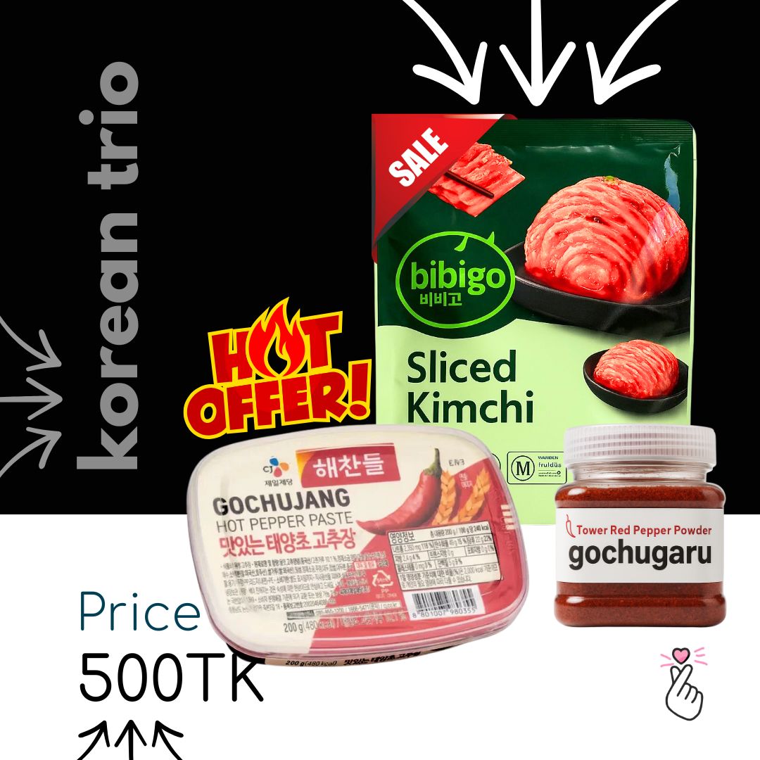 KOREAN PICNIC TRIO (Kimchi + Gochujang + Gochugaru)