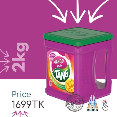 2 Kg Tub - Bahrain TANG Mango (Expiry: 17/03/27)