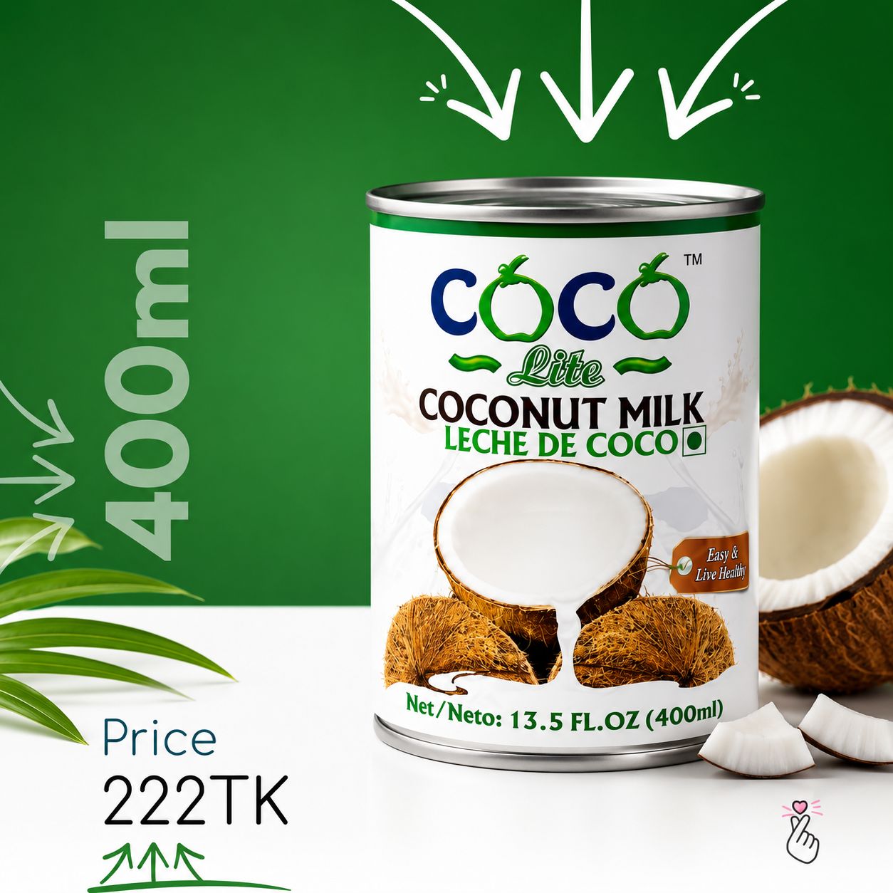 COCO Coconut Milk Lite 400g