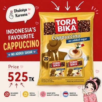 Tora Bika No Sugar - 20x12.5g (Expiry: May 2027)