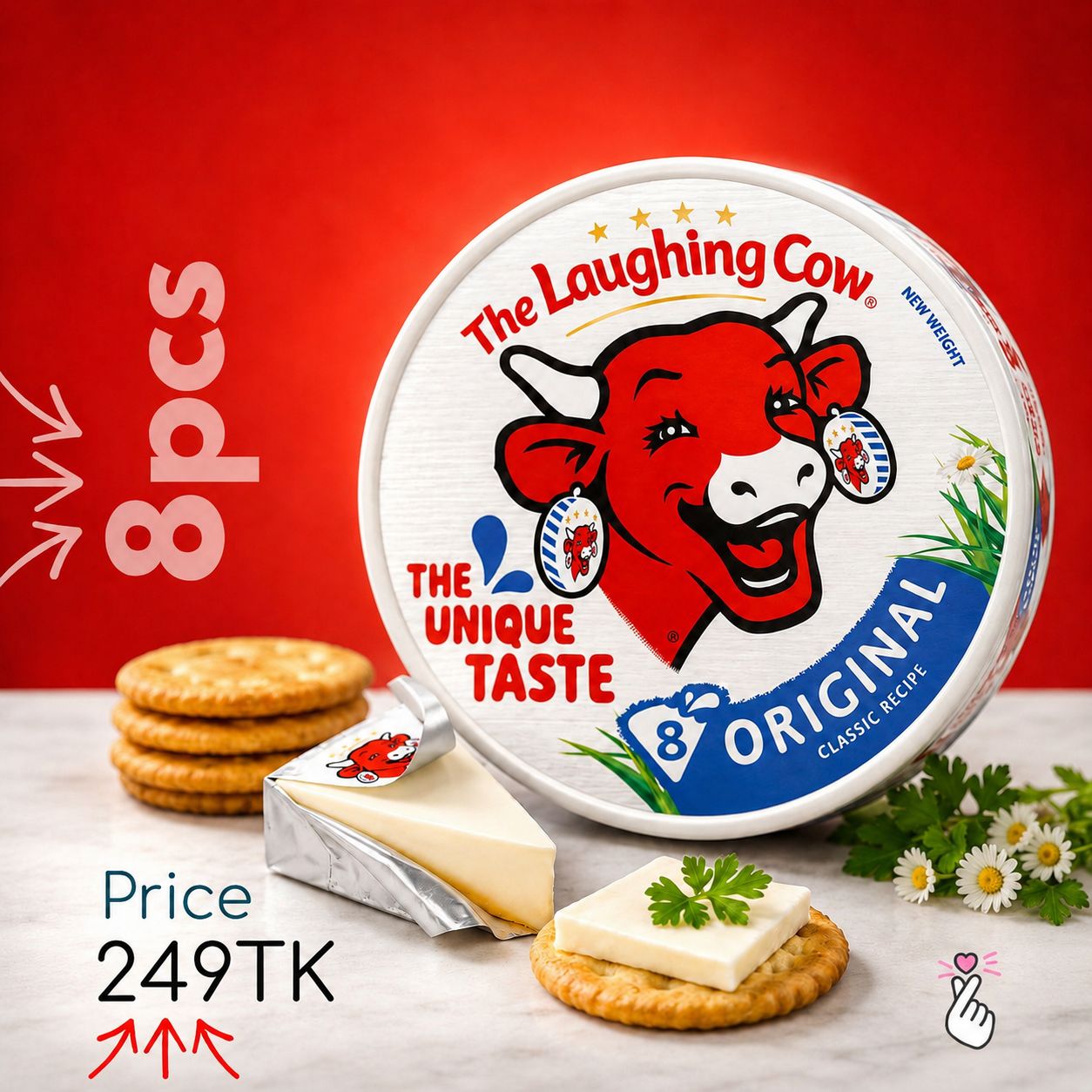 [TLC] The Laughing Cow Cheese - 8 portions (Expiry: 25Jan2027)
