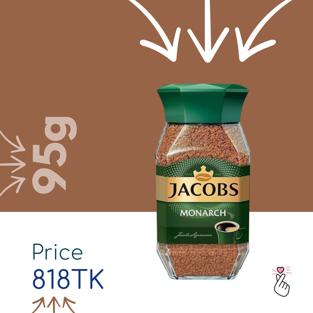 Jacobs Monarch Coffee 95g Jar - Expiry Dec 2026