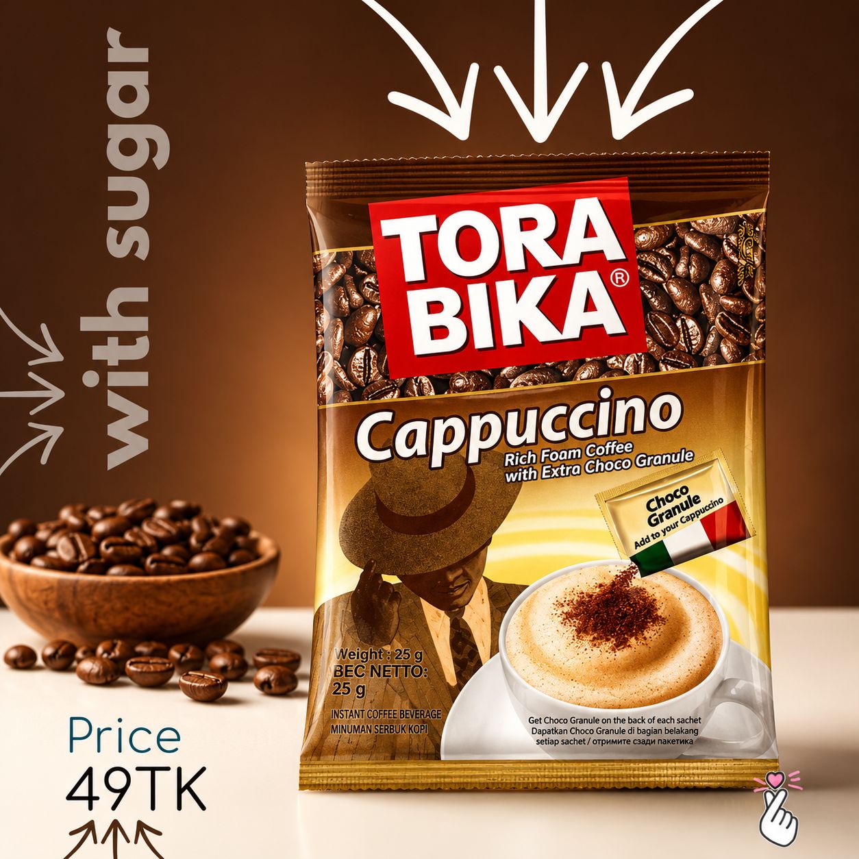 <Dk36> ToraBika WITH SUGAR - Single Sachet
