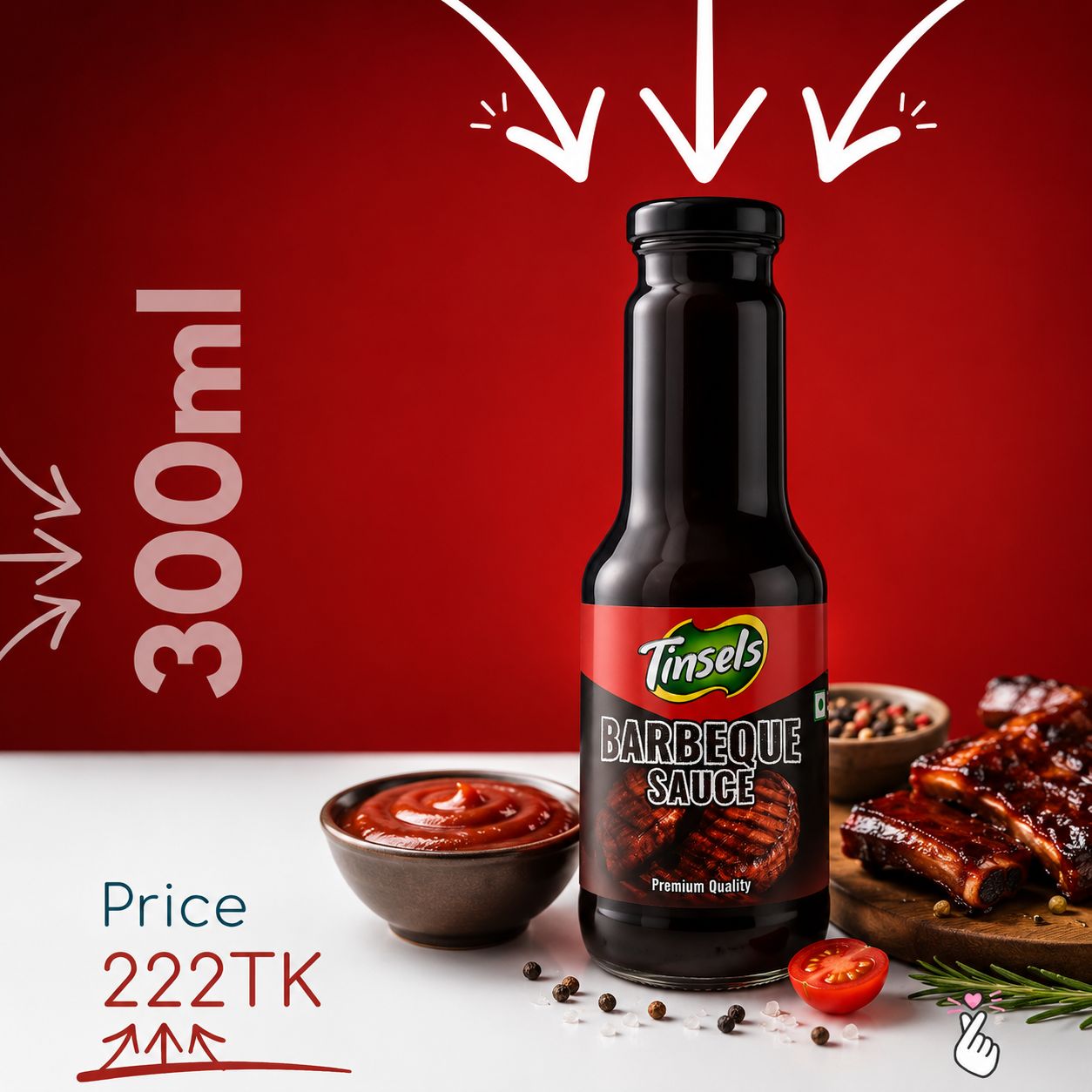 Tinsels BBQ Sauce 300ml [Expiry: May2027]