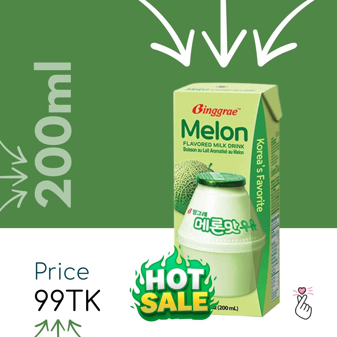 Binggrae Milk 200ml - Melon (Expiry: 06/05/2026)