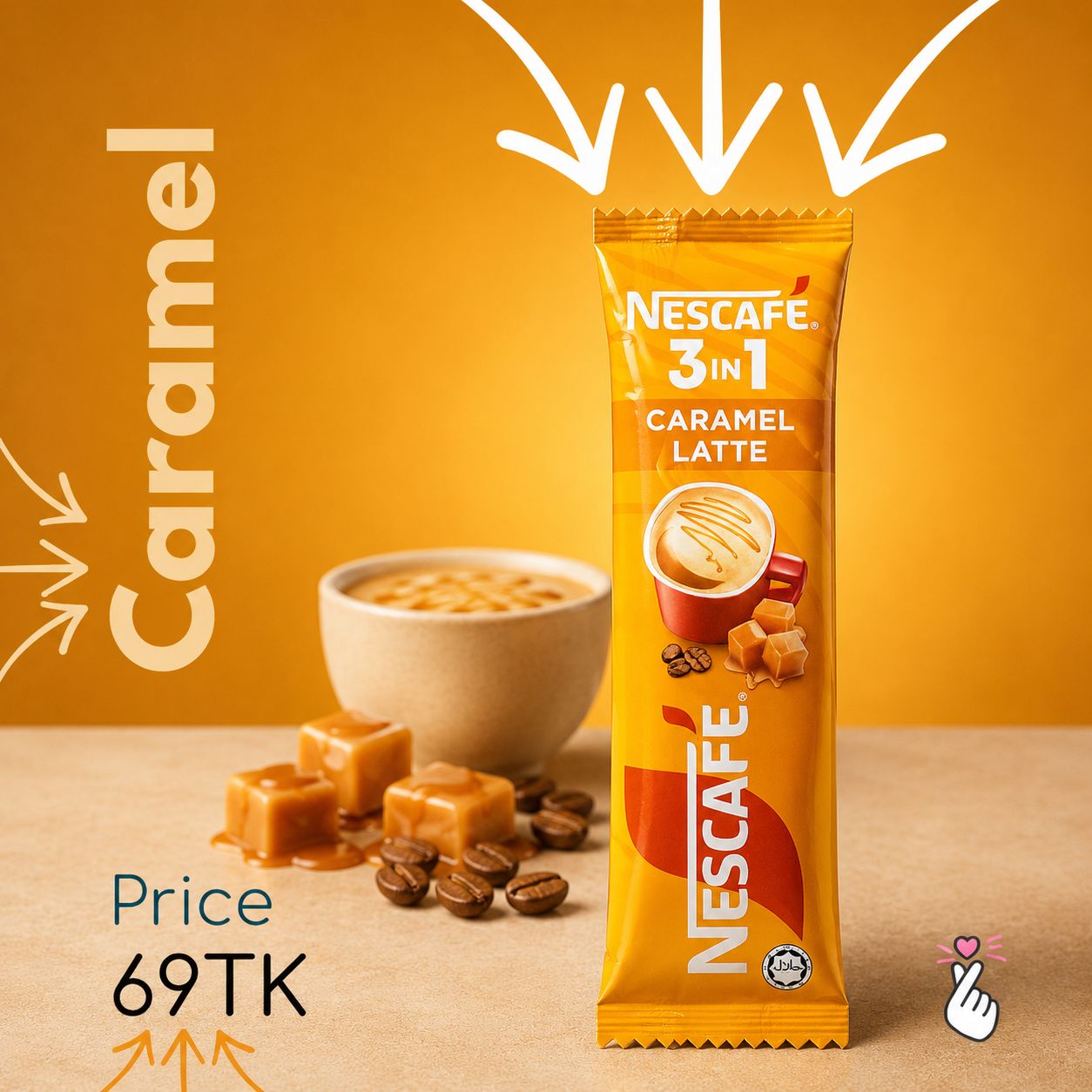 Nescafe Malaysia 3in1 Sachets - Caramel
