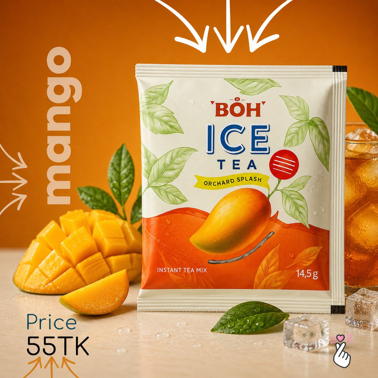 <Dk74> BOH Sachets - Iced Tea - Mango Splash
