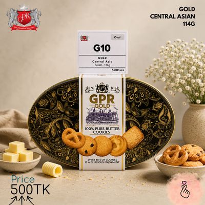 GPR Butter Cookies - GOLD 114g - Central Asian Design