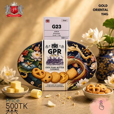 GPR Butter Cookies - GOLD 114g - Oriental Design