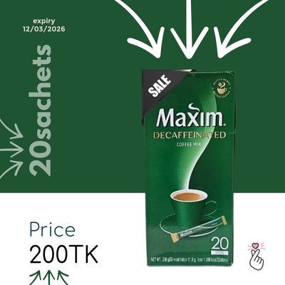 MAXIM FULL 20T BOX - Decaf Green (Expiry: 12/03/2026)