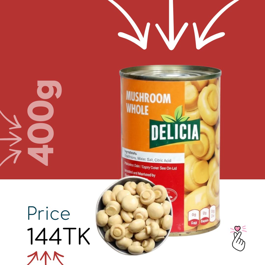 Delicia 400g Can (China) - Mushroom Whole