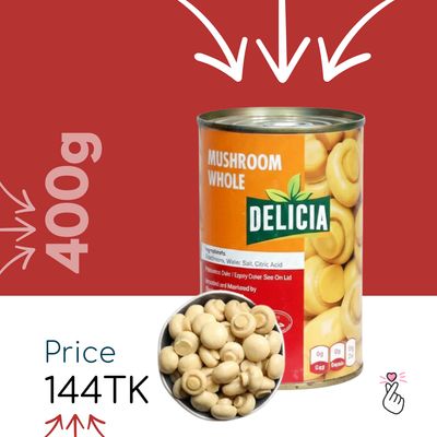 Delicia 400g Can (China) - Mushroom Whole