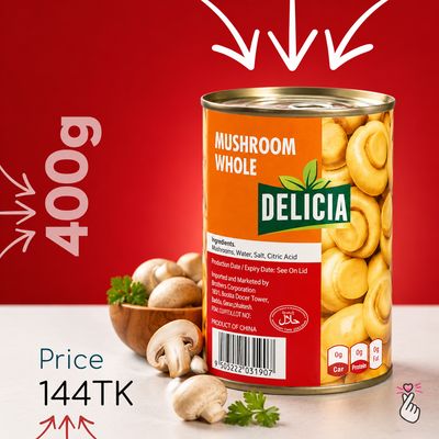 Delicia 400g Can (China) - Mushroom Whole
