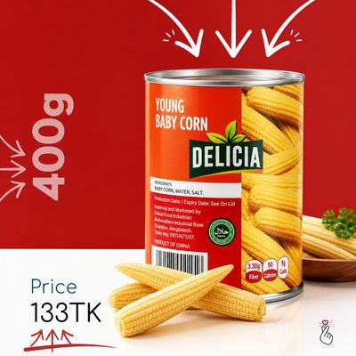 Delicia 400g Can (China) - Baby Corn