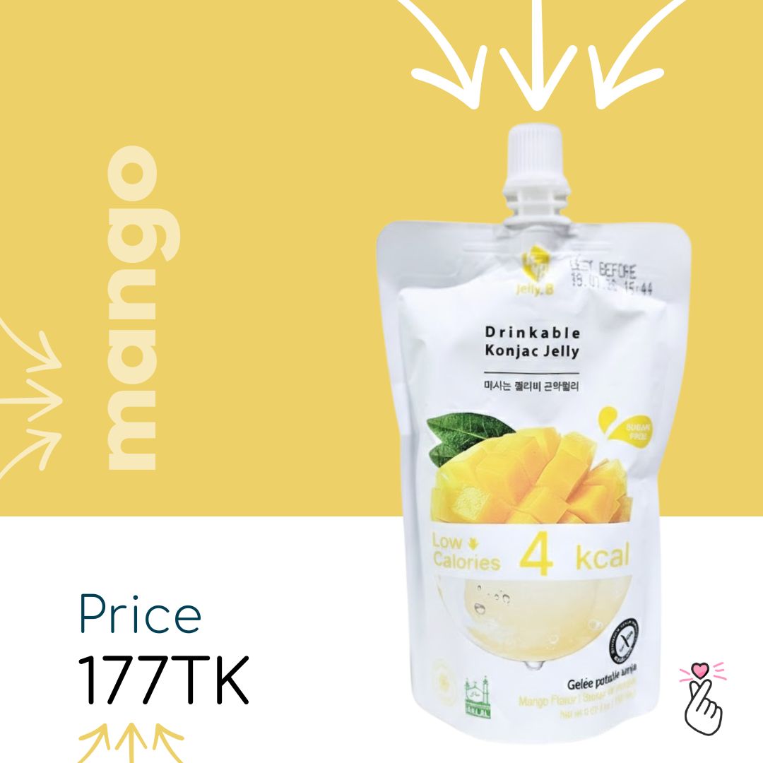 Jelly B Drinkable Konjac Jelly - 150ml Pouch (Halal) - Mango