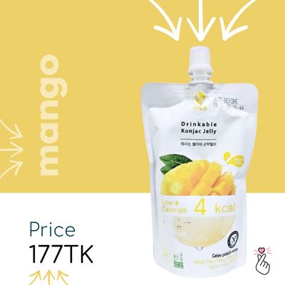 Jelly B Drinkable Konjac Jelly - 150ml Pouch (Halal) - Mango