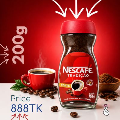 Nescafe 200g – Tradição Forte (Expiry: 01/02/27)