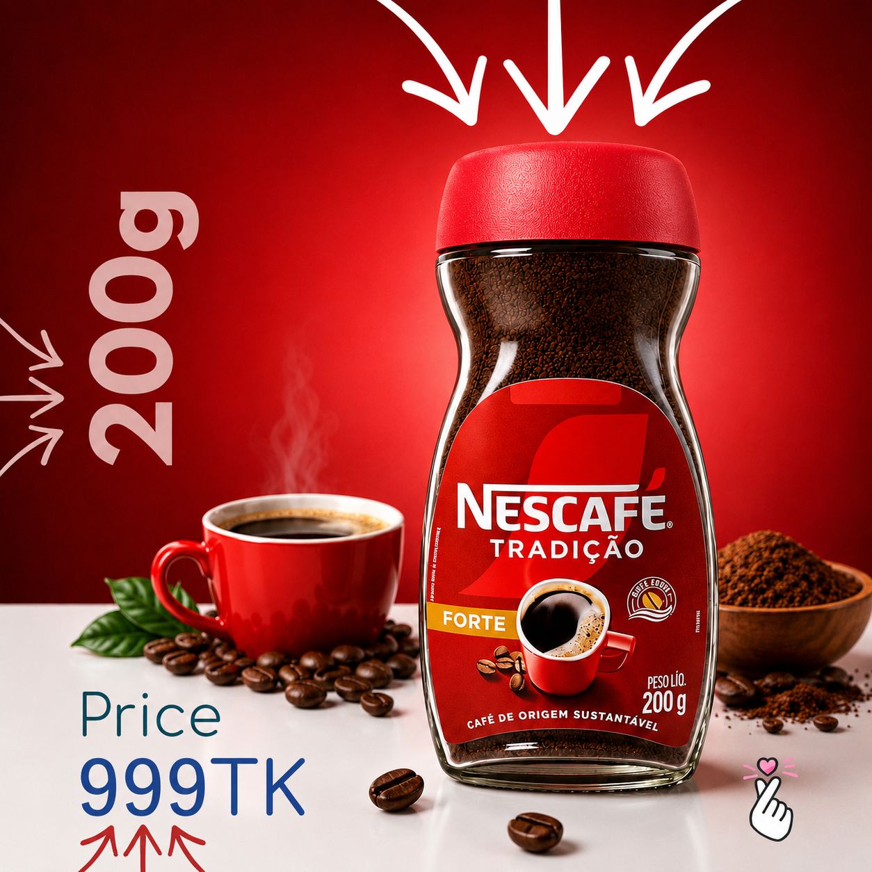 Nescafe 200g – Tradição Forte (Expiry: 01/02/27)