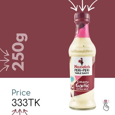 Nando’s Peri Peri Sauce 250g - ExpiryAug26 - CREAMY GARLIC
