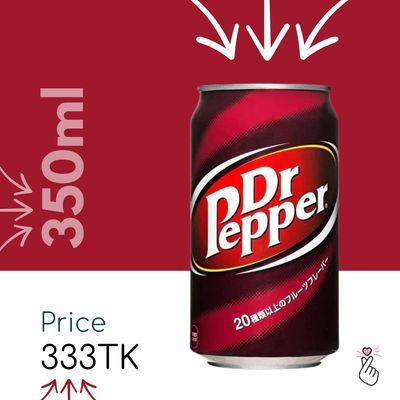 Dr. Pepper 350ml Can - Japan