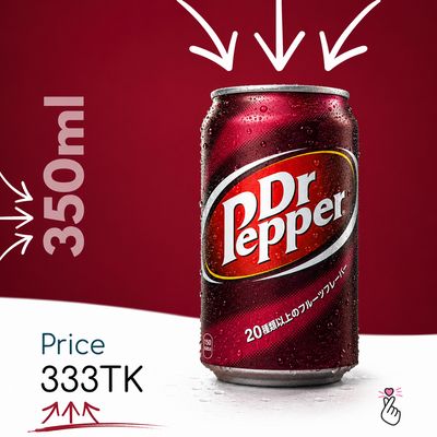 Dr. Pepper 350ml Can - Japan