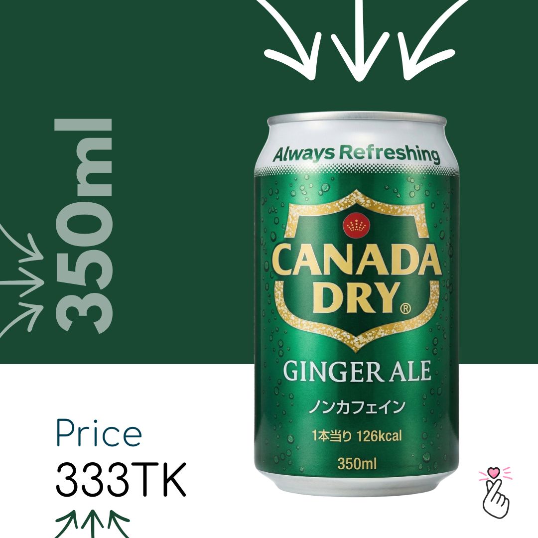 Canada Dry Ginger Ale 350ml Can - Japan