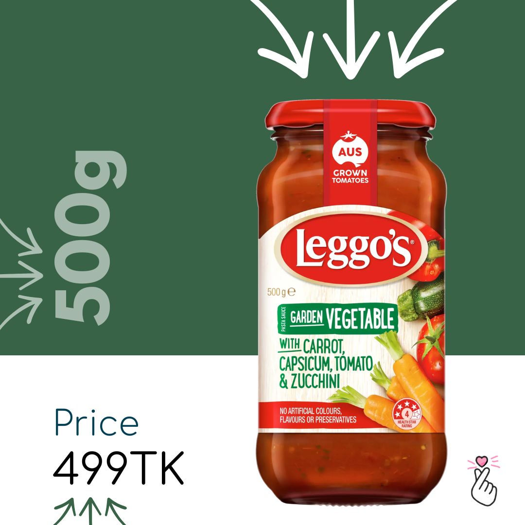 Leggo's Pasta Sauce | Garden Vegetable - Carrot, Capsicum, Tomato &amp; Zucchini - 500g | Expiry: 01/05/26