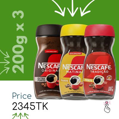 Nescafe TRIO Offer - Three 200g Jars - Feb2027