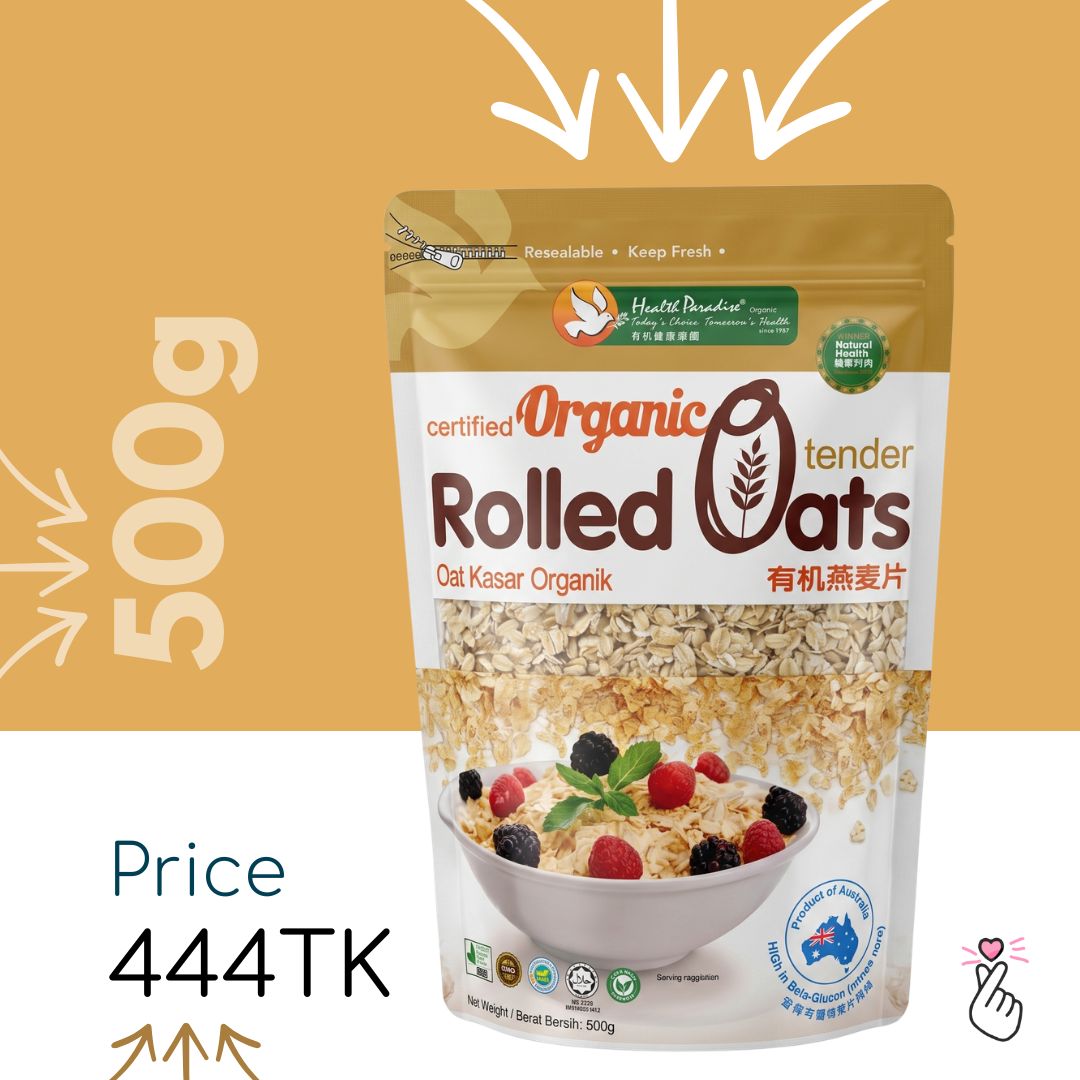 Health Paradise Organic - ROLLED OATS 500g - Malaysia